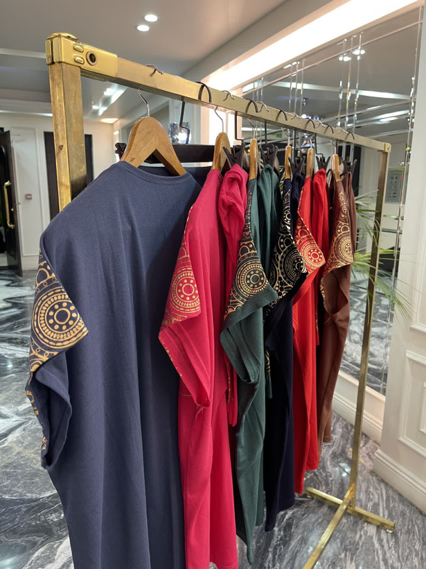 ست تیشرت و شلوارک زنانه سایز بزرگ طرح چرخ دنده